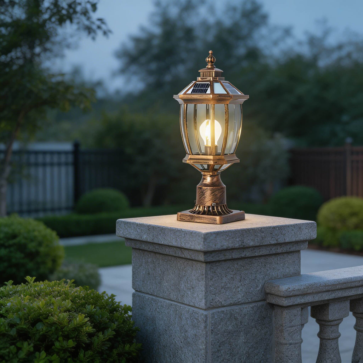 Royelux Solar Outdoor Pillar Light Waterproof LED Garden Post Lamp - Royale Basic