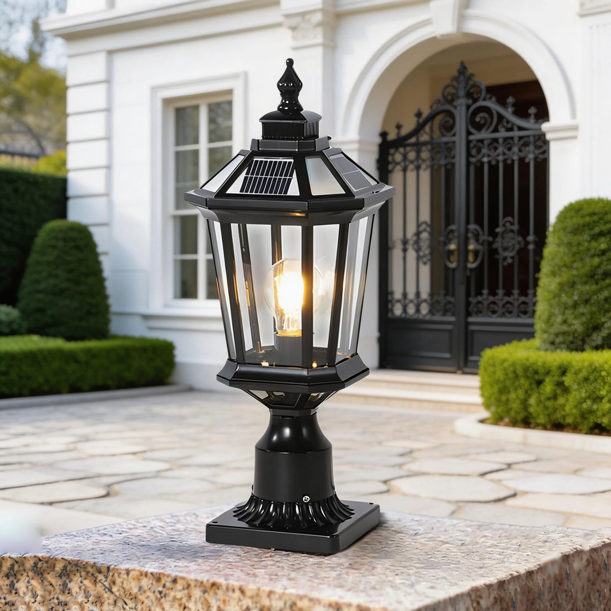 Royelux Solar Outdoor Pillar Light Waterproof LED Garden Post Lamp - Royale Basic