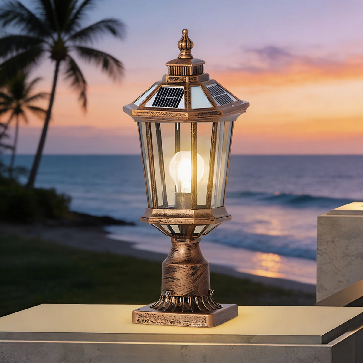 Royelux Solar Outdoor Pillar Light Waterproof LED Garden Post Lamp - Royale Basic
