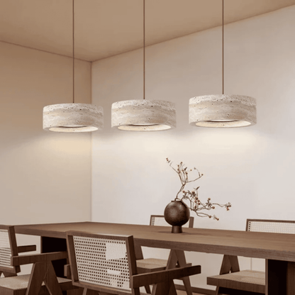 Royelux Wabi Sabi Natural Travertine Stone Pendant Light for Dining & Kitchen-Royale Basic