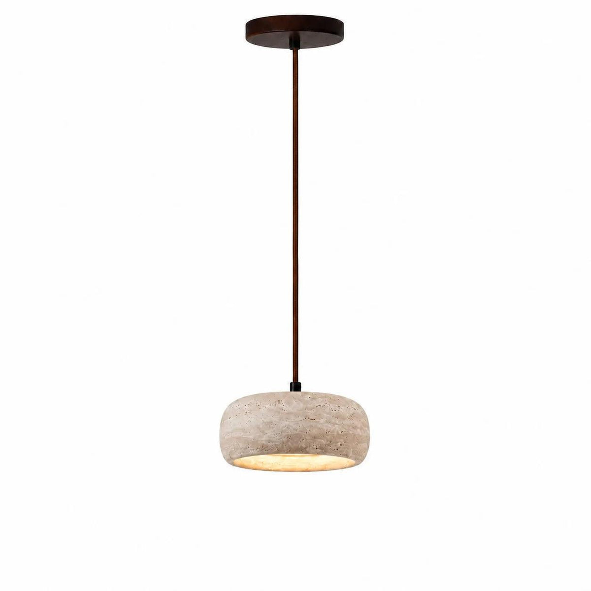 Royelux Wabi Sabi Natural Travertine Stone Pendant Light for Dining & Kitchen-Royale Basic