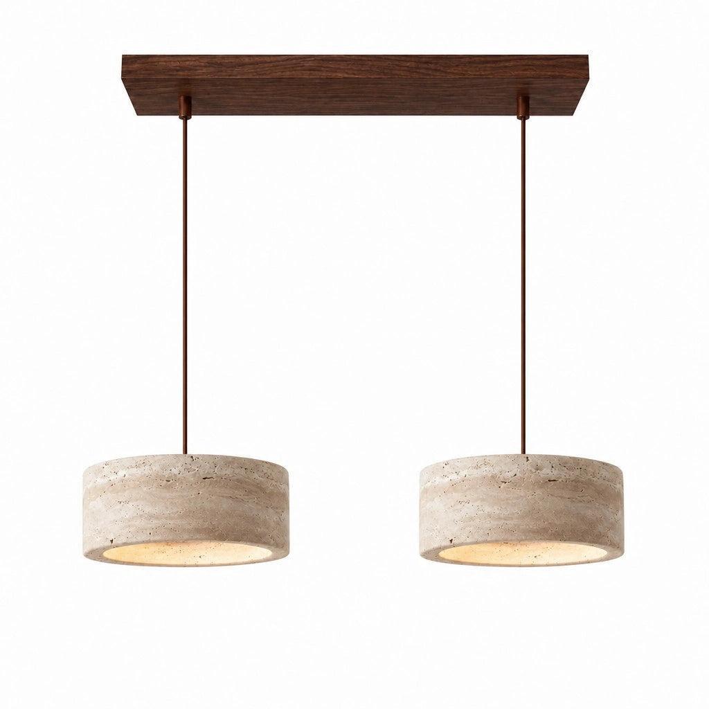 Royelux Wabi Sabi Natural Travertine Stone Pendant Light for Dining & Kitchen-Royale Basic