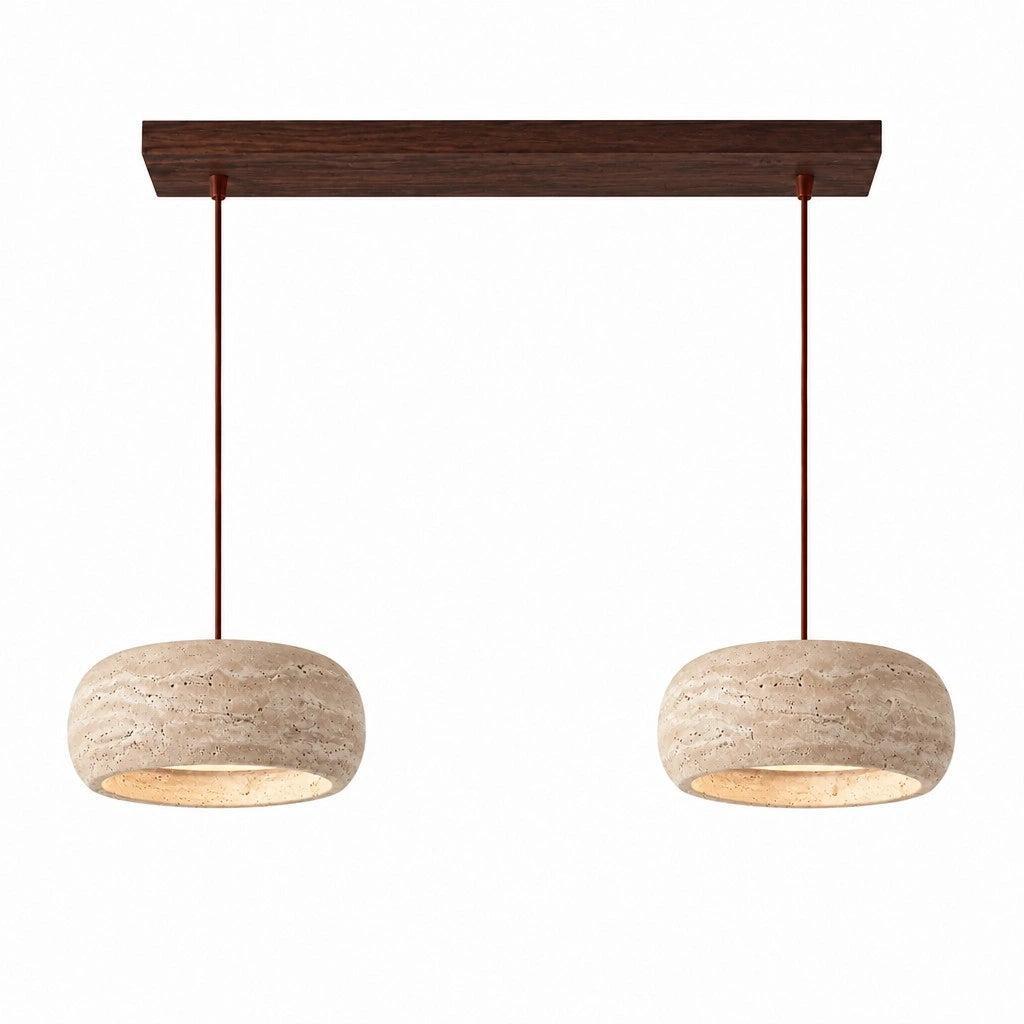 Royelux Wabi Sabi Natural Travertine Stone Pendant Light for Dining & Kitchen-Royale Basic