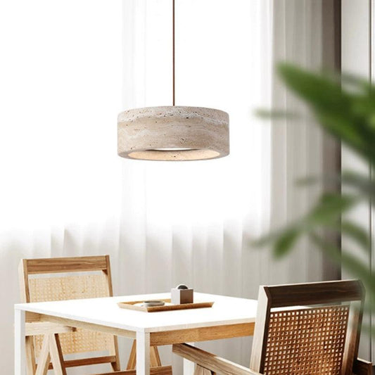 Royelux Wabi Sabi Natural Travertine Stone Pendant Light for Dining & Kitchen-Royale Basic