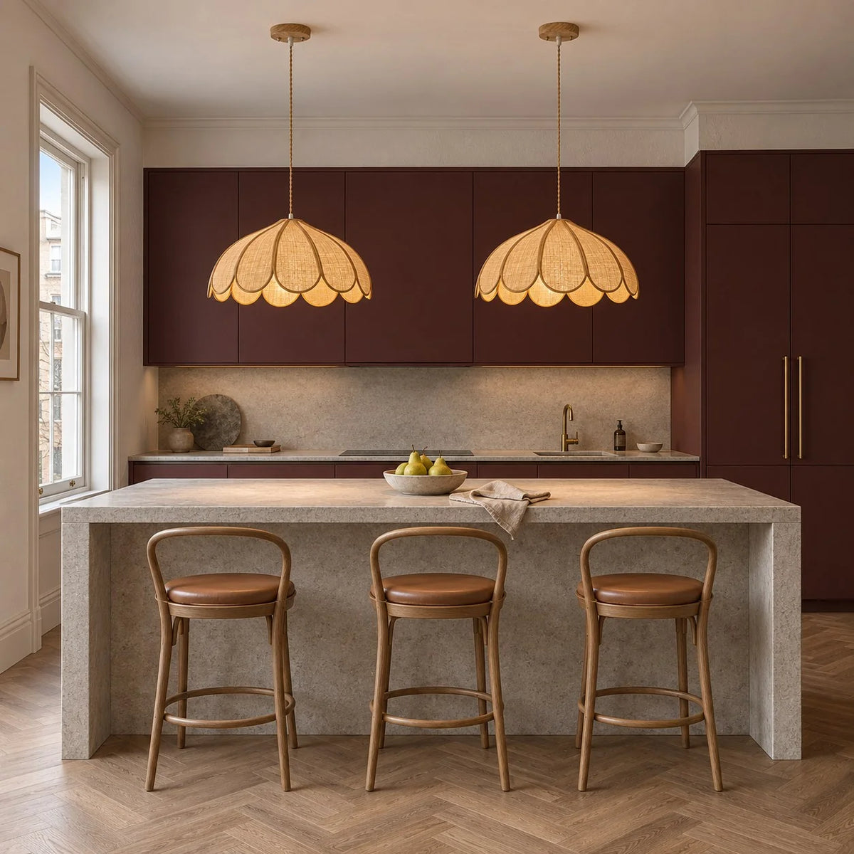Royelux Woven Hemp Rope Pendant Light Adjustable Hanging Fixture - Royale Basic