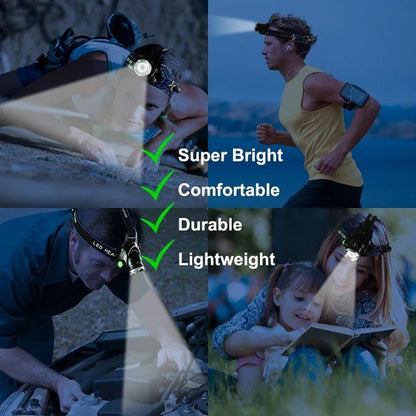 Royaleva 990000LM Rechargeable LED Headlamp Zoomable Torch