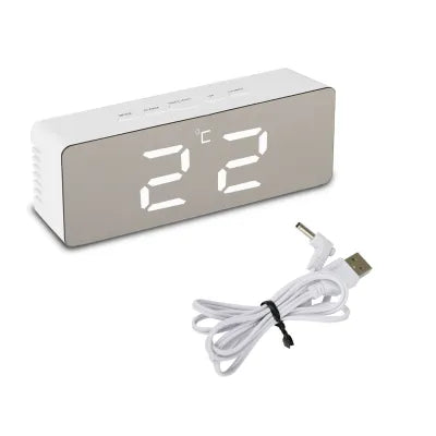 Royaleva Digital Alarm Clock Smart Mirror Desktop Bedside Nightlight