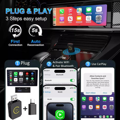 Luxora Wireless CarPlay Adapters for Seamless Connectivity