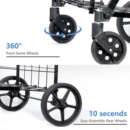 Royaleva Portable Shopping Cart for Easy Errands and Groceries
