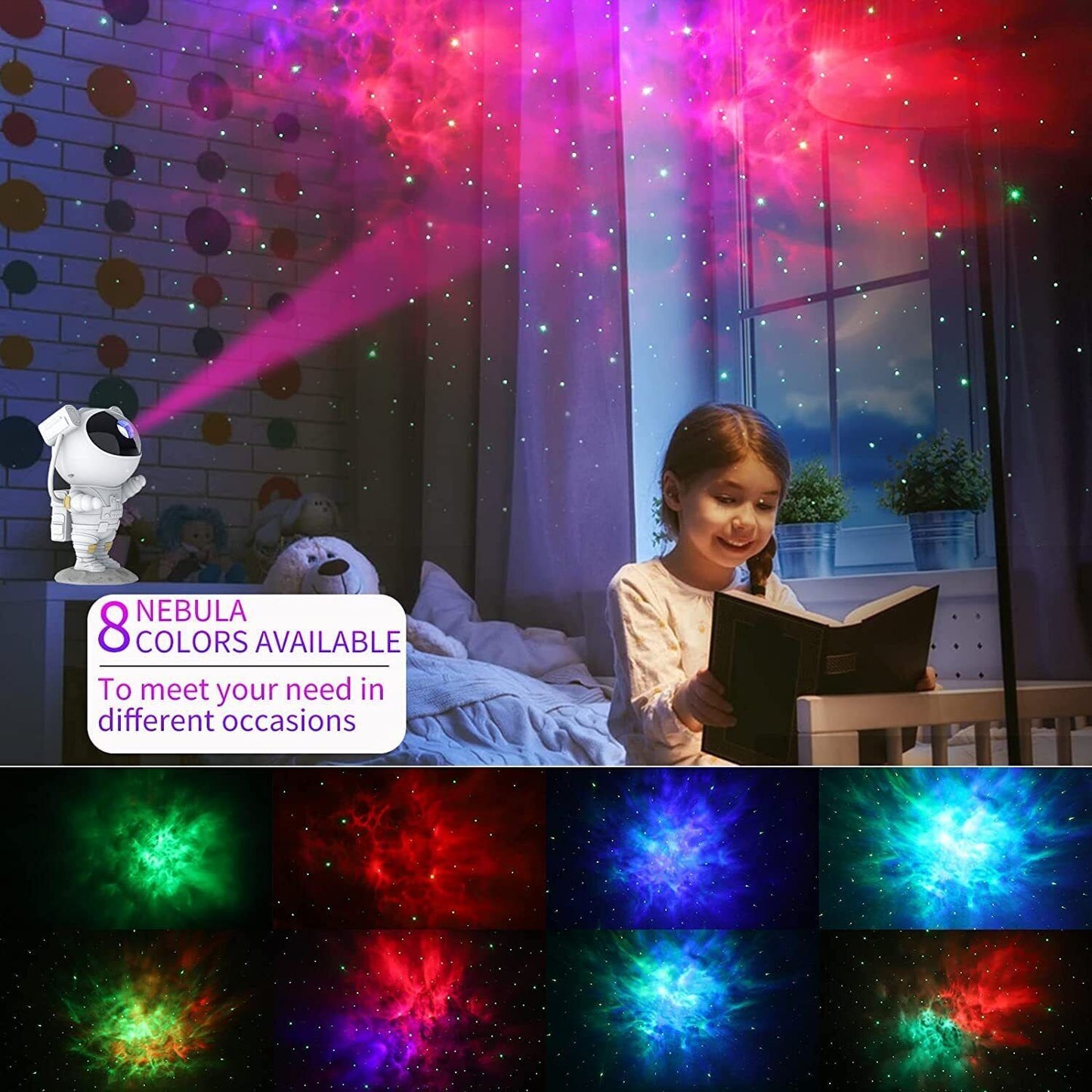 Royaleva Astronaut Projector Galaxy Starry Sky Night Light