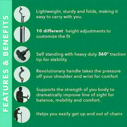 Luxora The Perfect Walking Stick for Seniors Adjustable Height