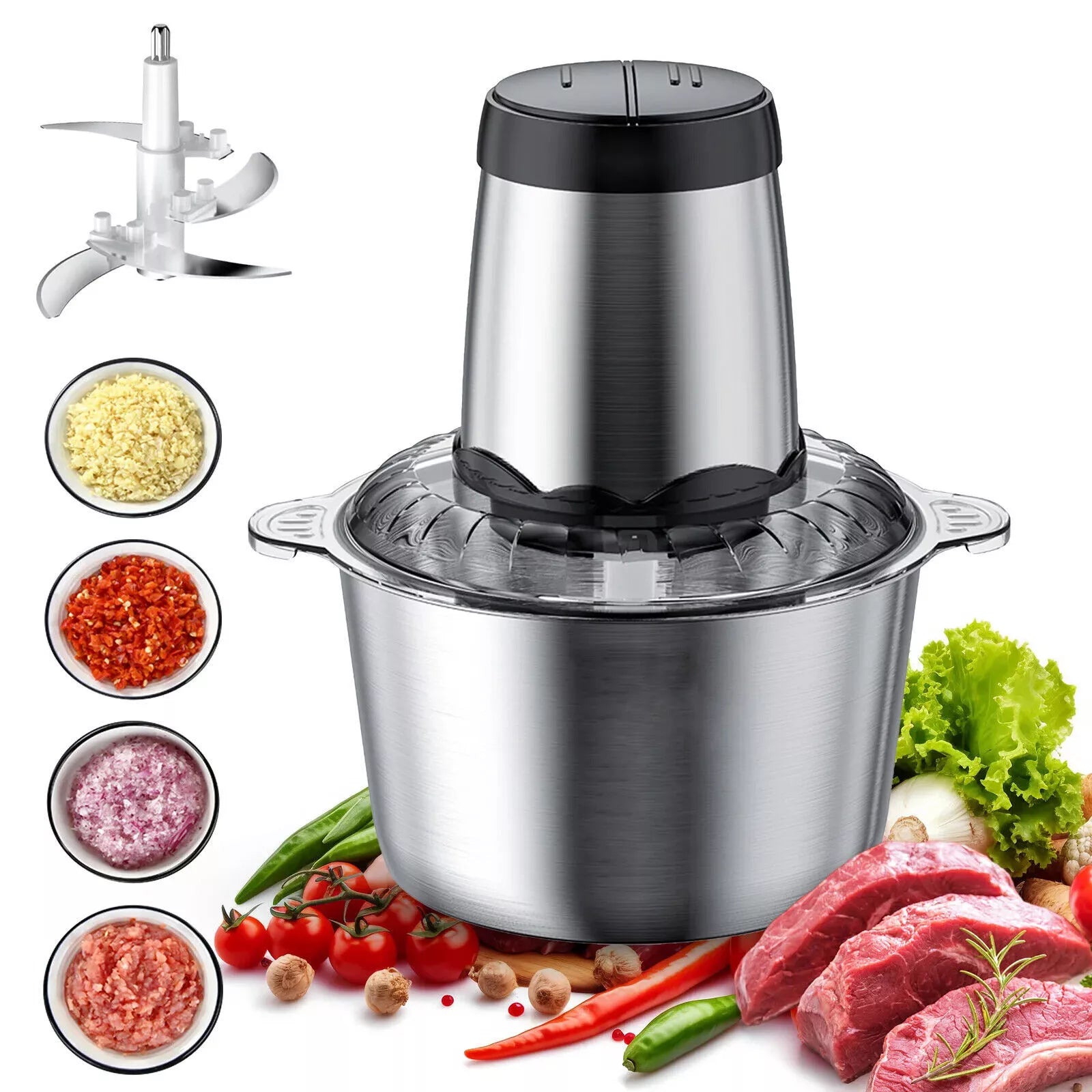 Royaleva 2L Food Chopper with 4D Blade System