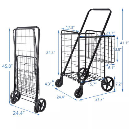 Royaleva Portable Shopping Cart for Easy Errands and Groceries