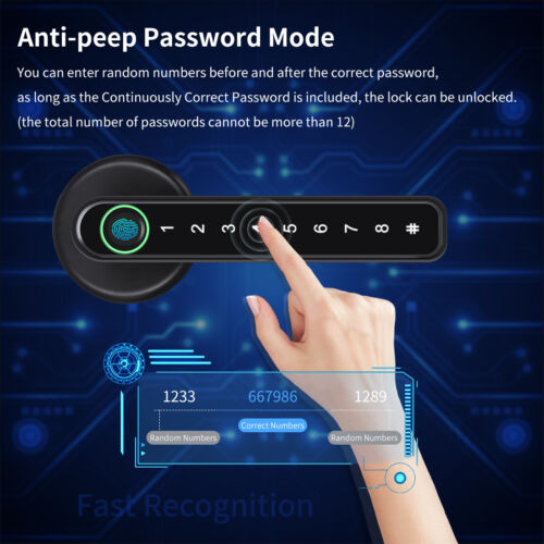 RoyaleGlow Fingerprint Smart Door Lock - Mobile App Control