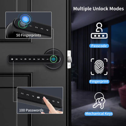 RoyaleGlow Fingerprint Smart Door Lock - Mobile App Control