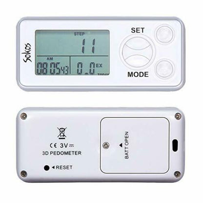 Luxora Walking 3D Pedometer with Clip and Strap Plus 30 Days Memory Accurate Step Counter