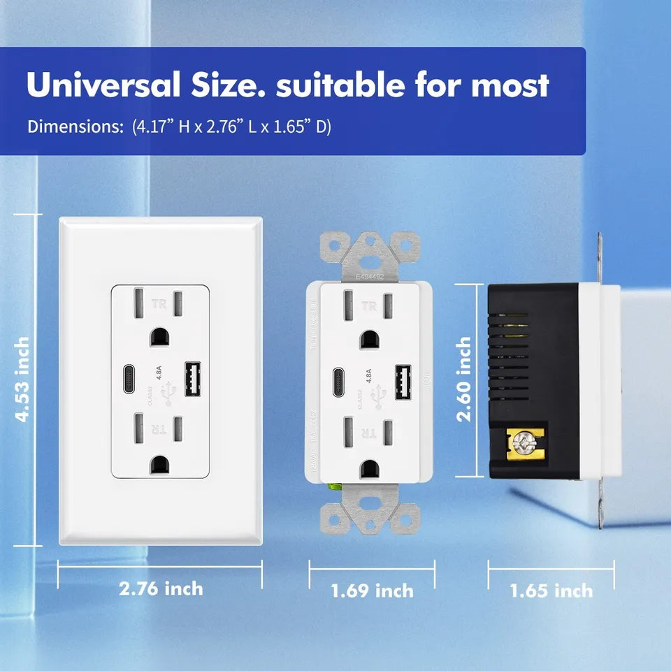 LuxRoyale 4K UltraHD WIFI Streaming Nanny Cam Hardwired USB-A & C Plug