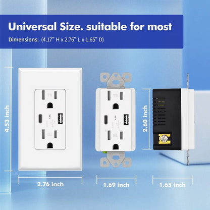 LuxRoyale 4K UltraHD WIFI Streaming Nanny Cam Hardwired USB-A & C Plug