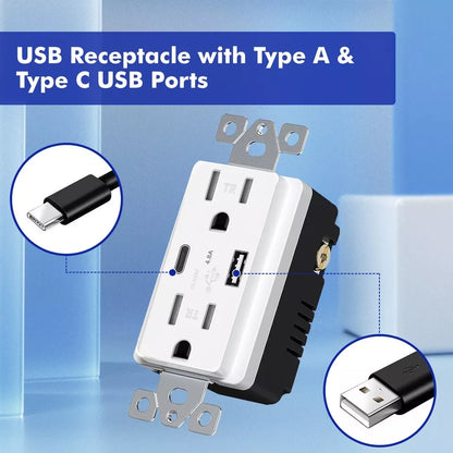 LuxRoyale 4K UltraHD WIFI Streaming Nanny Cam Hardwired USB-A & C Plug
