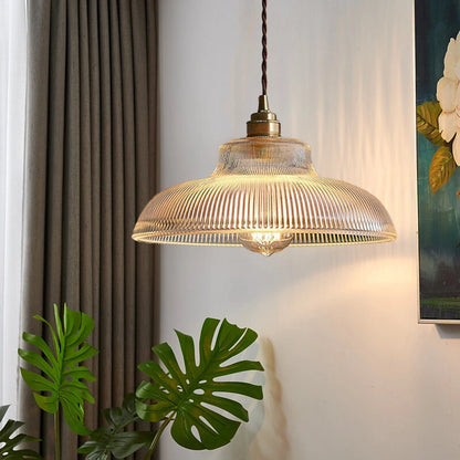 Royallure Vintage Green Glass Pendant Light for Dining, Living Room & Bedroom