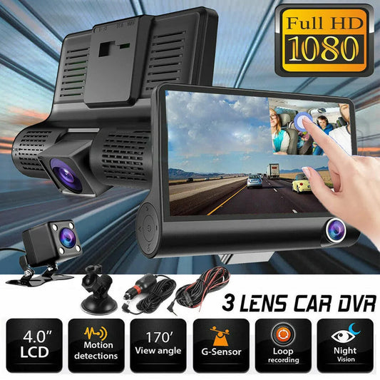 Luxora 4" Touch Screen Front and Rear Dash Cam HD