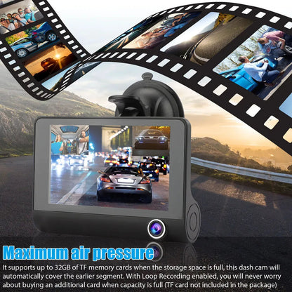 Luxora 4" Touch Screen Front and Rear Dash Cam HD