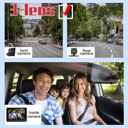 Luxora 4" Touch Screen Front and Rear Dash Cam HD