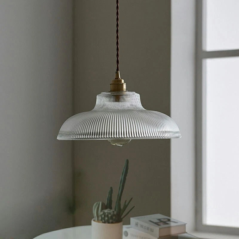 Royallure Vintage Green Glass Pendant Light for Dining, Living Room & Bedroom
