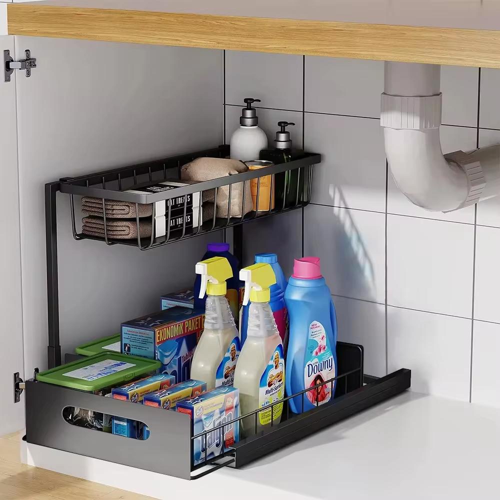 Luxora 2 Tier Slide Out Under Sink Organizer for Kitchen