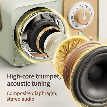 Portable Bluetooth Speaker – Retro-Style Multi-Mode Wireless Mini Speaker for Rich Sound
