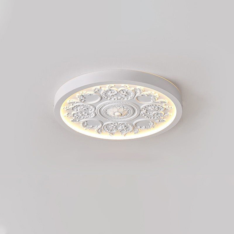 Royaleva Flush Mount Ceiling Light with Dimmable Built In LED for Living Room and Bedroom