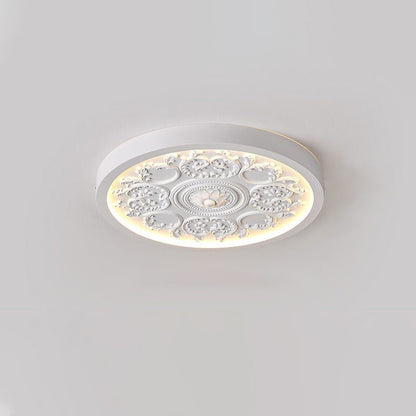 Royaleva Flush Mount Ceiling Light with Dimmable Built In LED for Living Room and Bedroom