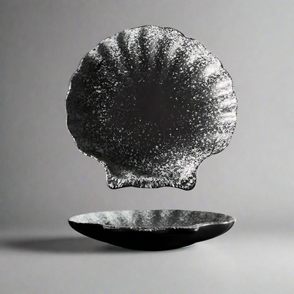 Royallure Rustic Seashell Plates - Elegant Ceramic Dinnerware