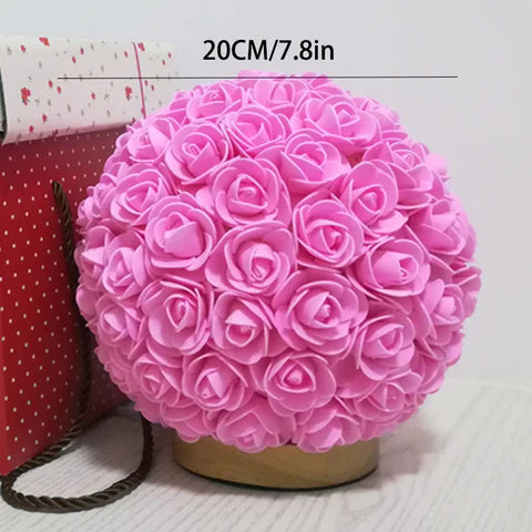 Royallure 3D Rose Sphere Flower Lamp - 9 Stunning Colors - Rose