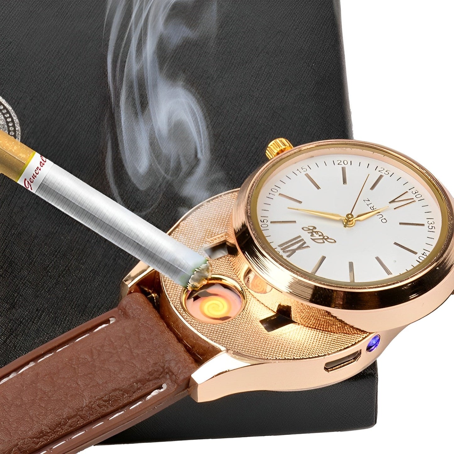 Luxora USB Rechargeable Cigarette Lighter Watch Stylish Design