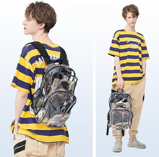 Royaleva Clear Backpack Heavy Duty for Secure Travel