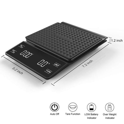 Luxora Coffee Scale With Timer for Accurate Brewing