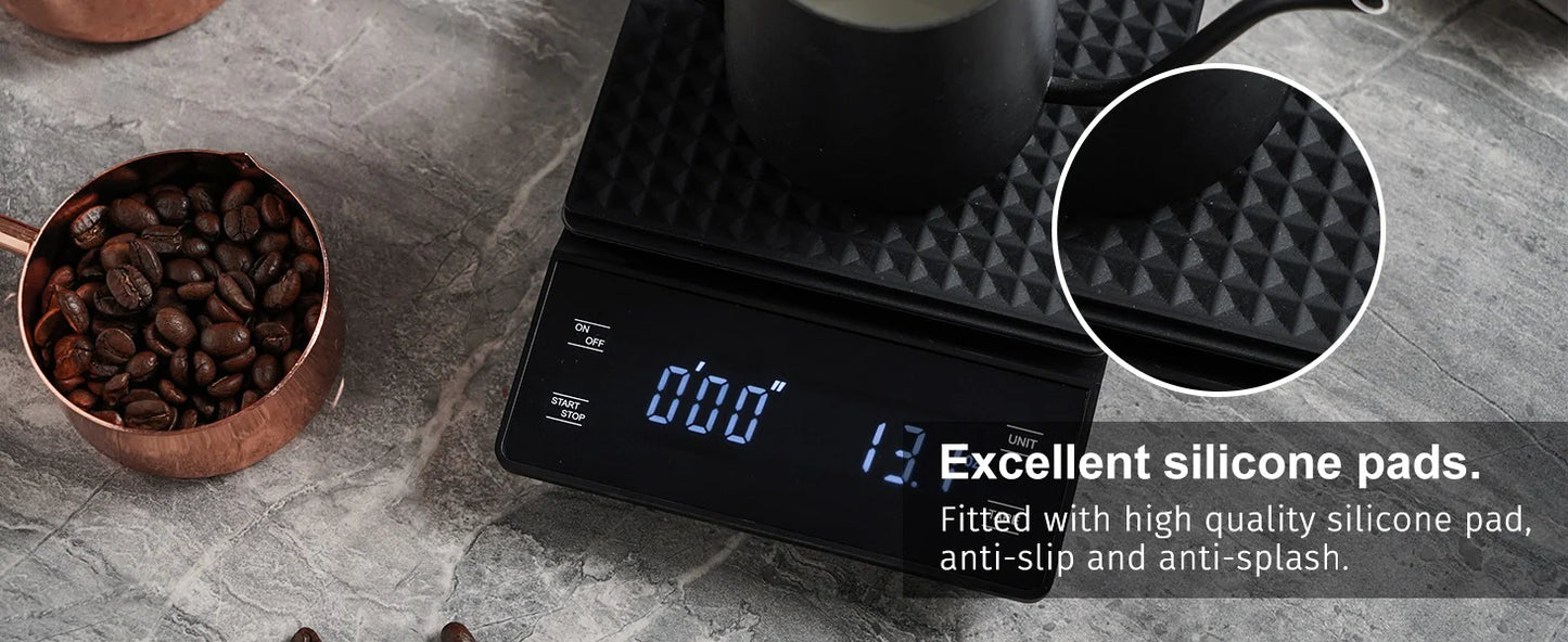 Luxora Coffee Scale With Timer for Accurate Brewing