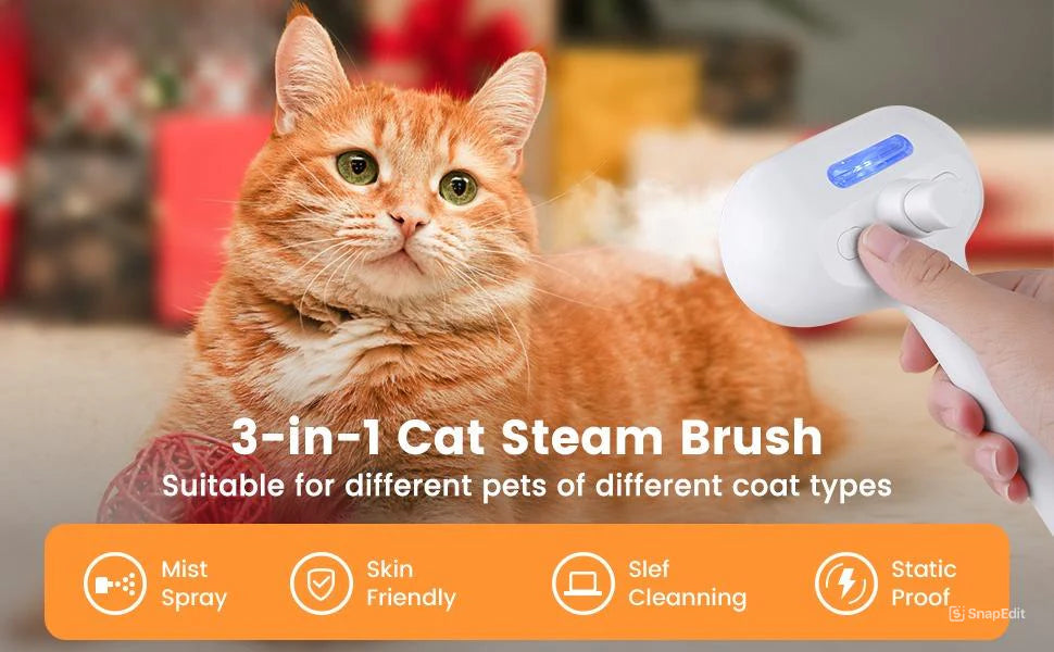 Royaleva Cat And Dog Steam Brush for Easy Grooming