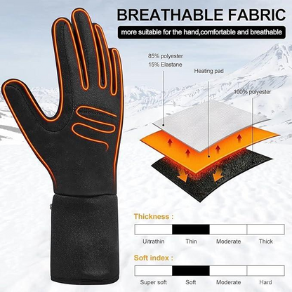Royaleva Thin Heated Glove Liners for Ultimate Warmth