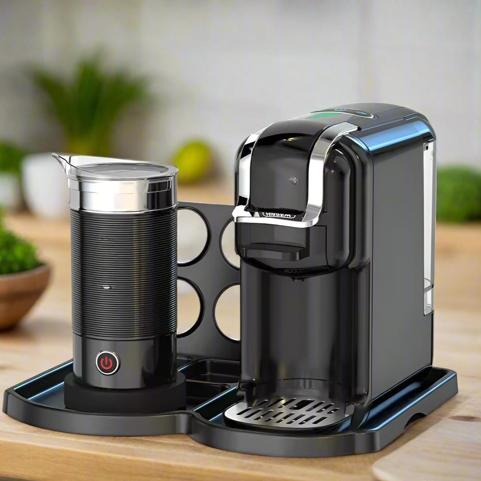 5-in-1 Coffee Machine – 20-Bar Multiple Capsule Brewer with Milk Frother