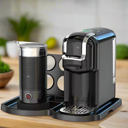 5-in-1 Coffee Machine – 20-Bar Multiple Capsule Brewer with Milk Frother