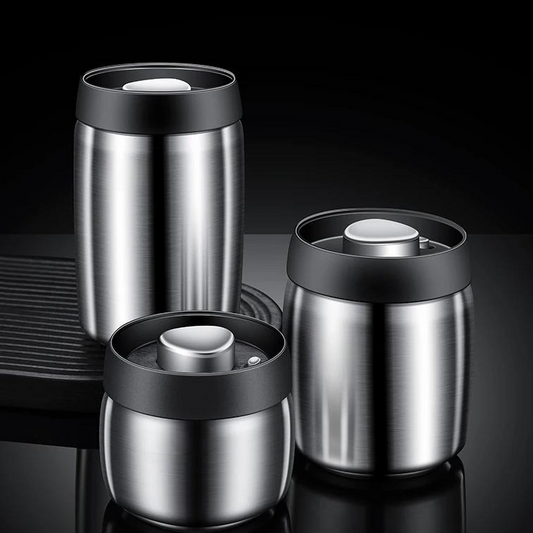 Royallure Vacuum Sealed Coffee Bean Storage Container 304 Stainless Steel Jar