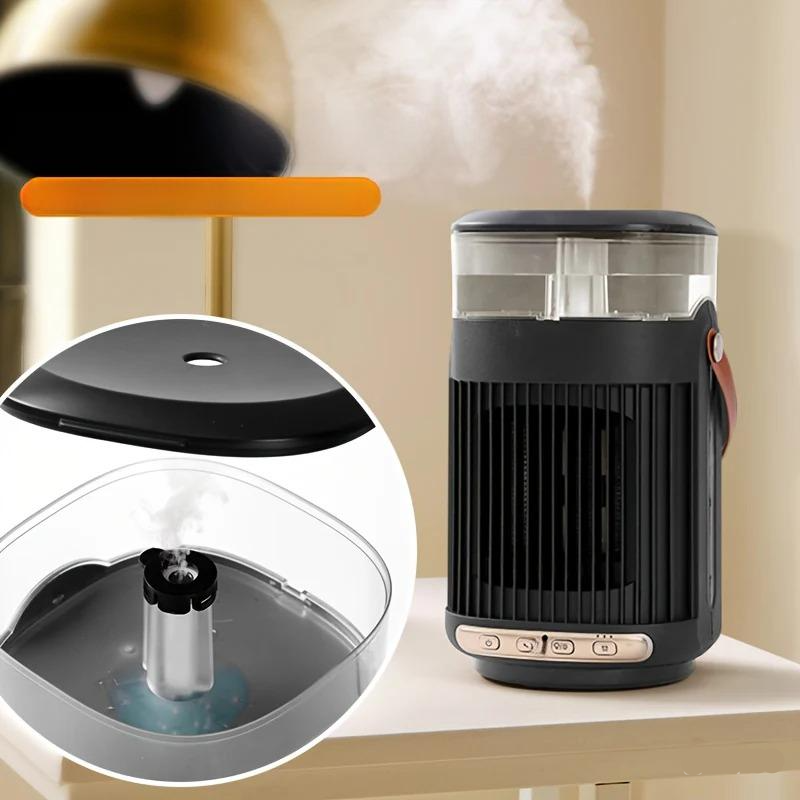 Quiet 2-Speed Electric Heater with Humidifier - Portable, Overheat Protection & Tip-Over Shutdown for Cozy Office, Living Room, Bedroom - 800W, US Plug