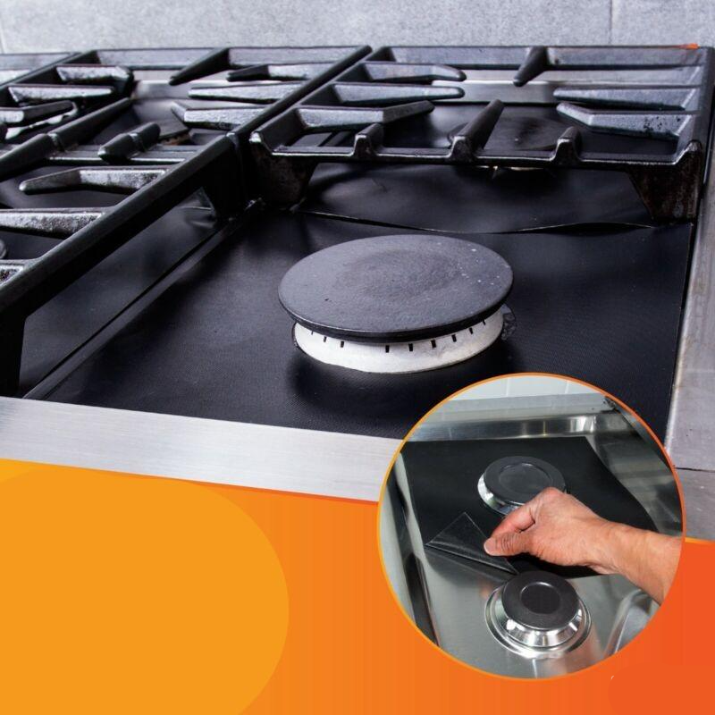 LuxRoyale Stove Top Protectors – Nonstick Heavy-Duty Reusable Gas Burner Liners