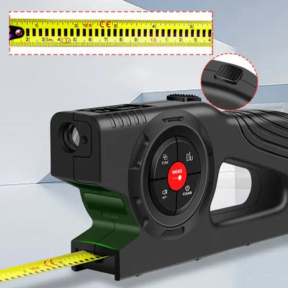 Royallure 3-in-1 Digital Laser Tape Measure – Tape, Laser & Cross-Line, Backlit LCD