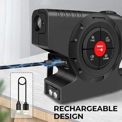 Royallure 3-in-1 Digital Laser Tape Measure – Tape, Laser & Cross-Line, Backlit LCD