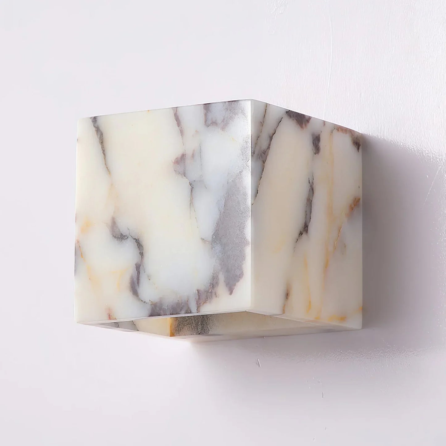 Royelux Modern Natural Marble Wall Sconce | Elegant Stone & Brass Wall Light