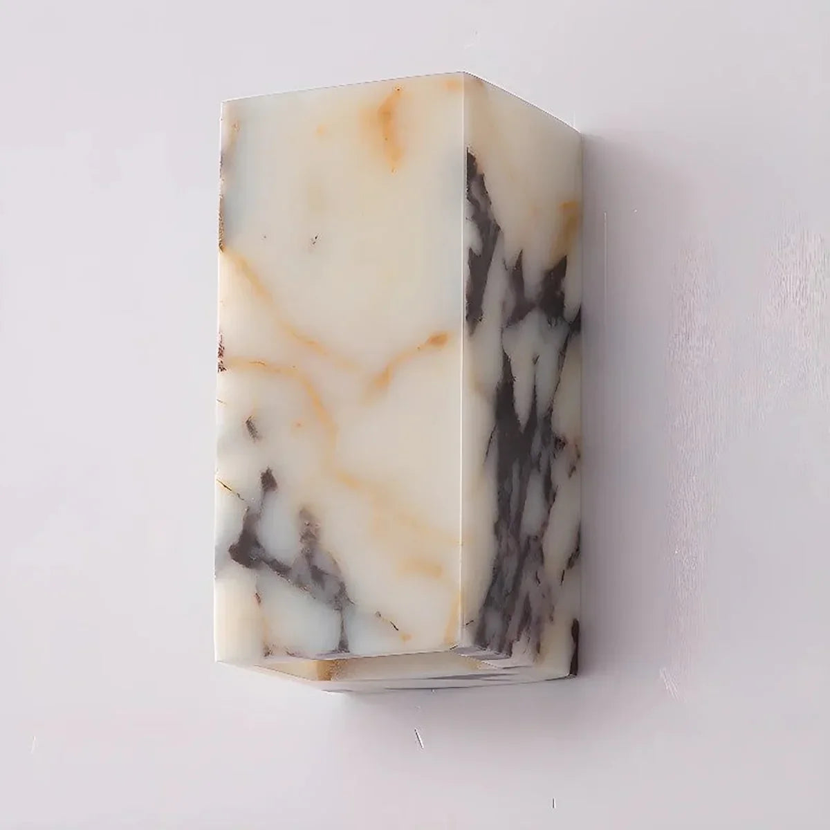 Royelux Modern Natural Marble Wall Sconce | Elegant Stone & Brass Wall Light