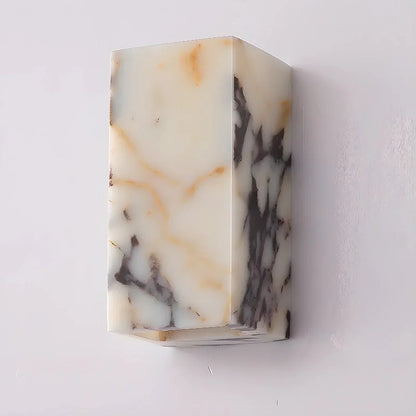 Royelux Modern Natural Marble Wall Sconce | Elegant Stone & Brass Wall Light
